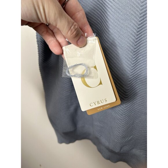 Cyrus Womens Blue Short Sleeve Round Neck Pullover Sweater Size XL NWT - Picture 8 of 10